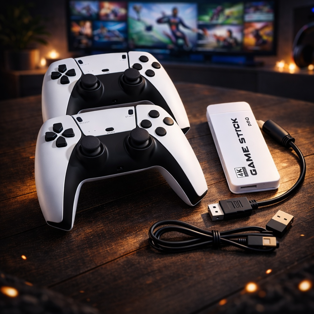 RetroBox™ – Console Rétro 4K avec +20 000 Jeux & 2 Manettes Sans Fil